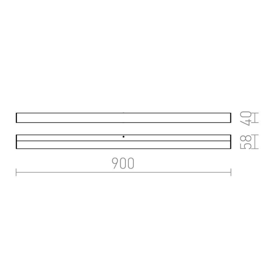 RED - Design Rendl - R12404 - LED Επιτοίχιο φωτιστικό μπάνιου LEVIA LED/18W/230V IP44