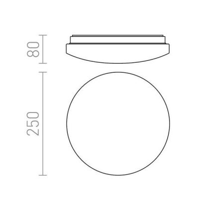 RED - Design Rendl - R12431 - LED Φωτιστικό οροφής SEMPRE LED/10W/230V