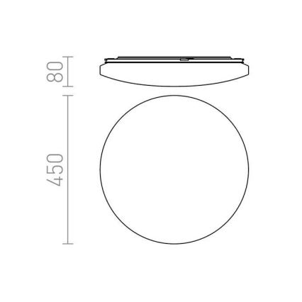 RED - Design Rendl - R12433 - LED Φωτιστικό οροφής SEMPRE LED/36W/230V στρογγυλό