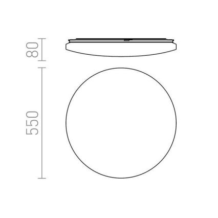 RED - Design Rendl - R12434 - LED Φωτιστικό οροφής SEMPRE LED/56W/230V στρογγυλό