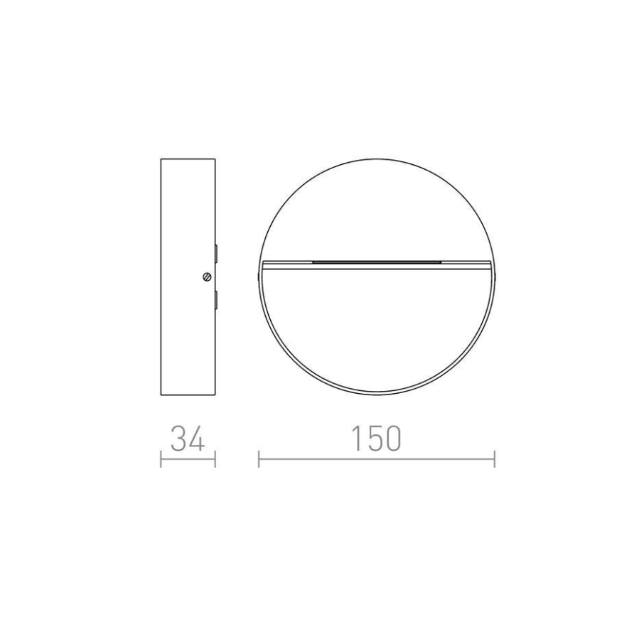 RED - Design Rendl - R12539 - LED Εξωτερικό φωτιστικό τοίχου AQILA LED/6W/230V IP54
