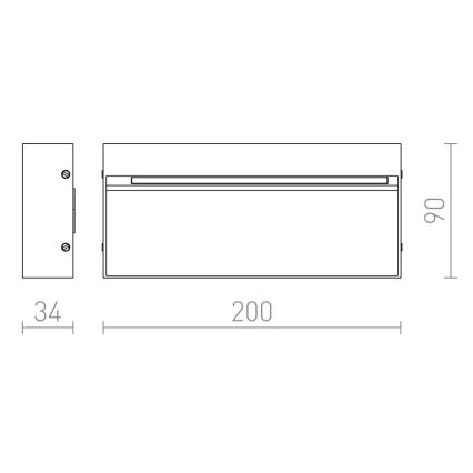 RED - Design Rendl - R12547 - LED Εξωτερικό φωτιστικό τοίχου AQILA LED/6W/230V IP54