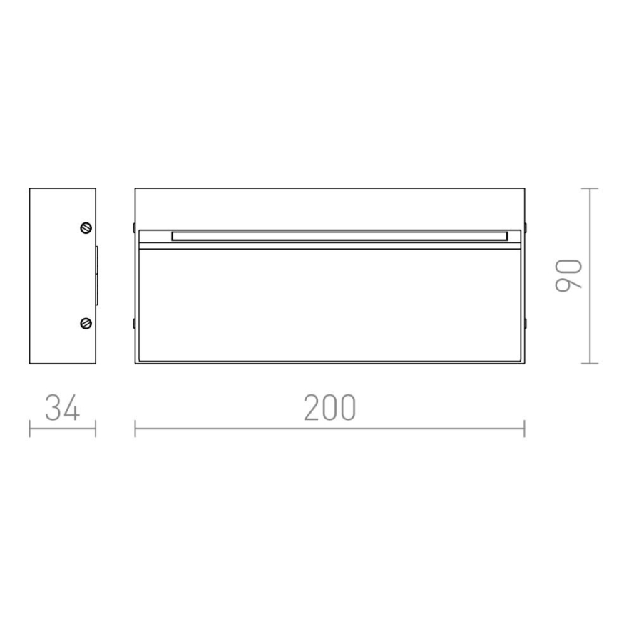 RED - Design Rendl - R12547 - LED Εξωτερικό φωτιστικό τοίχου AQILA LED/6W/230V IP54