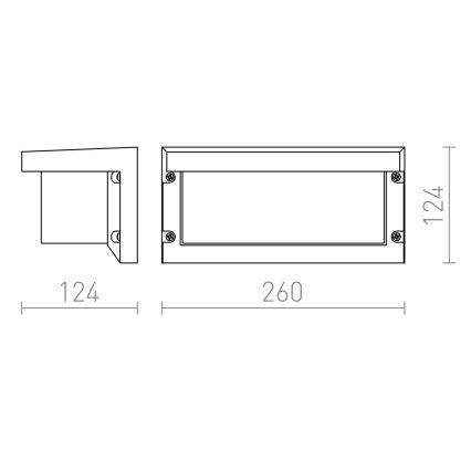 RED - Design Rendl- R12561 - Εξωτερικό φωτιστικό τοίχου HIDE 1xE27/18W/230V IP54