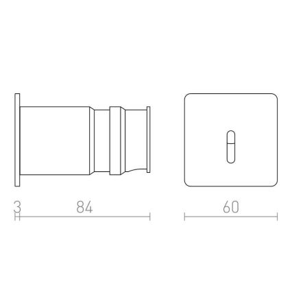 RED - Design Rendl - R12612 - LED Εντοιχιζόμενο φωτιστικό IRIA LED/1W/230V