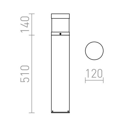 RED - Design Rendl - R12626 - Λάμπα LED εξωτερικού χώρου ABAX LED/15W/230V IP54 ανθρακί