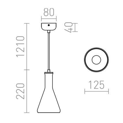 RED - Design Rendl - R12663 - Πολύφωτο κρεμαστό PULIRE 1xE14/28W/230V