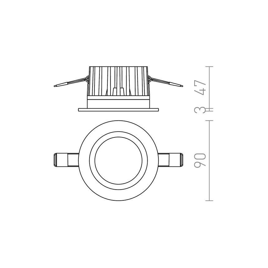 RED - Design Rendl - R12716 - LED Χωνευτό φωτιστικό μπάνιου TOLEDO 8W/230V IP44