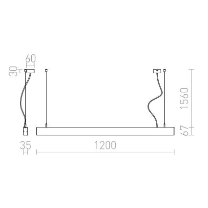 RED - Design Rendl - R12718 - LED Πολύφωτο κρεμαστό PESANTE LED/40W/230V