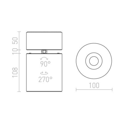 RED - Design Rendl - R12839 - LED Σποτ CONDU LED/20W/230V λευκό