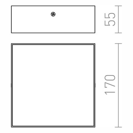 RED - Design Rendl - R12849 - LED Φωτιστικό οροφής LARISA LED/15W/230V μαύρο