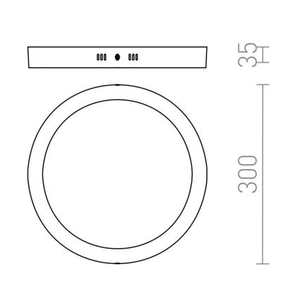 RED - Design Rendl - R12973 - LED Φωτιστικό οροφής SOCORRO LED/24W/230V