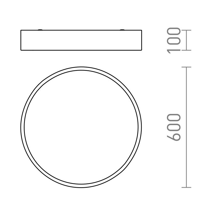 RED - Design Rendl - R13333 - LED Φωτιστικό οροφής MEZZO LED/60W/230V μαύρο