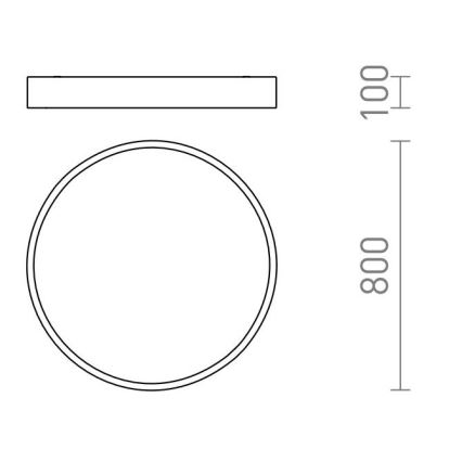 RED - Design Rendl - R13334 - LED Φωτιστικό οροφής MEZZO LED/100W/230V λευκό