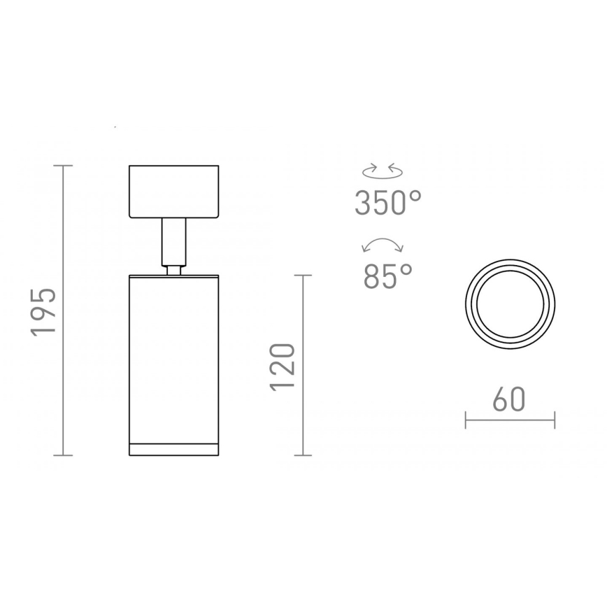 RED - Design Rendl - R13363 - Σποτ BELENOS 1xGU10/9W/230V
