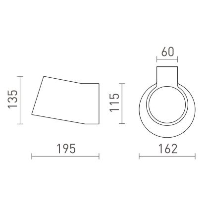 RED - Design Rendl - R13520 - Φωτιστικό τοίχου BENITA 1xE14/25W/230V