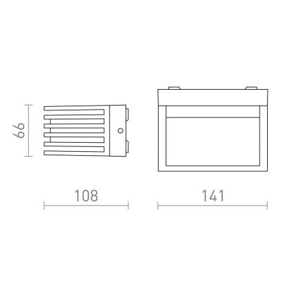 RED - Design Rendl - R13564 - LED Εξωτερικό φωτιστικό τοίχου CLAIRE LED/6W/230V IP54