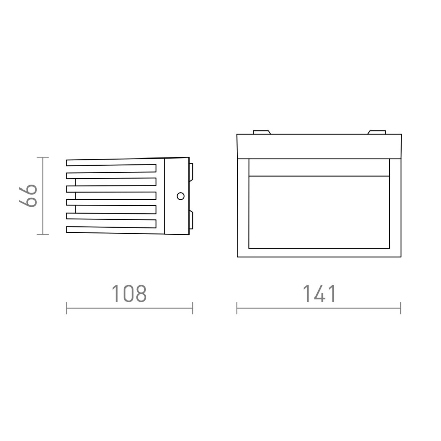 RED - Design Rendl - R13564 - LED Εξωτερικό φωτιστικό τοίχου CLAIRE LED/6W/230V IP54