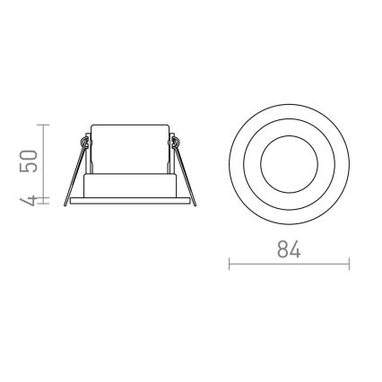 RED - Design Rendl - R13602 - LED Χωνευτό φωτιστικό μπάνιου BELLA LED/11W/230V IP65