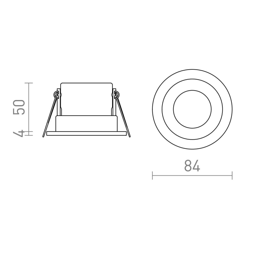 RED - Design Rendl - R13602 - LED Χωνευτό φωτιστικό μπάνιου BELLA LED/11W/230V IP65