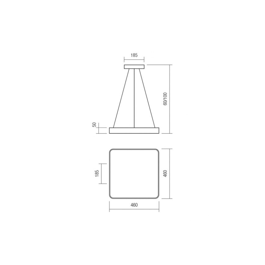 Redo 01-1124 -  Κρεμαστό φωτιστικό οροφής LED SCREEN LED/48W/230V 3000K