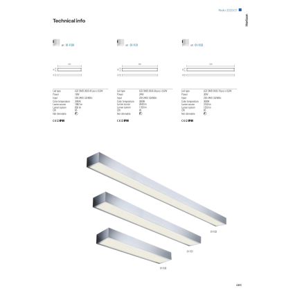 Redo 01-1132 - Φωτισμός καθρέφτη μπάνιου LED HORIZON LED/30W/230V 120 cm IP44