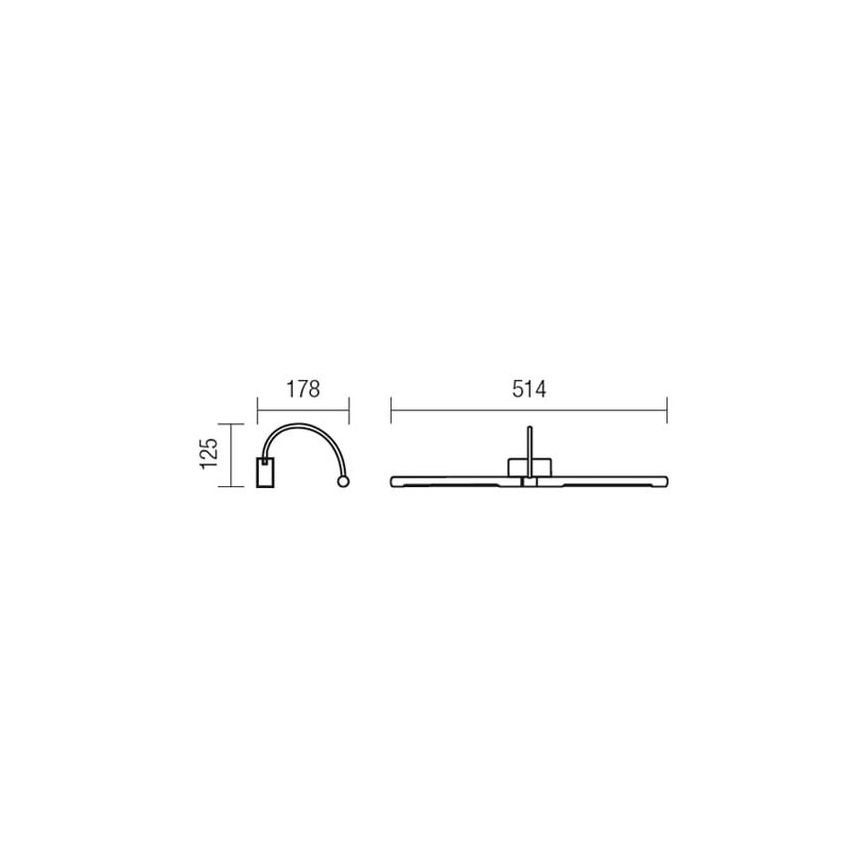 Redo 01-1138 - Φωτιστικό πίνακα LED KENDO LED/12W/230V 51,4 cm ματ χρώμιο