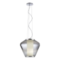 Redo 01-1139 - Κρεμαστό φωτιστικό με καλώδιο FUSION 1xE27/42W/230V Ø 30 cm γυαλιστερό χρώμιο/καπνιστό