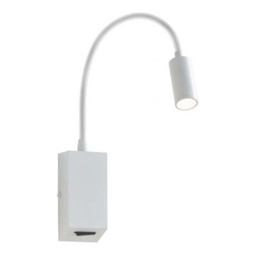 Redo 01-1193 -Σποτ τοίχου εύκαμπτο  LED HELLO LED/3W/230V λευκό