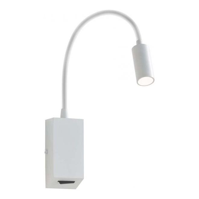 Redo 01-1193 -Σποτ τοίχου εύκαμπτο  LED HELLO LED/3W/230V λευκό