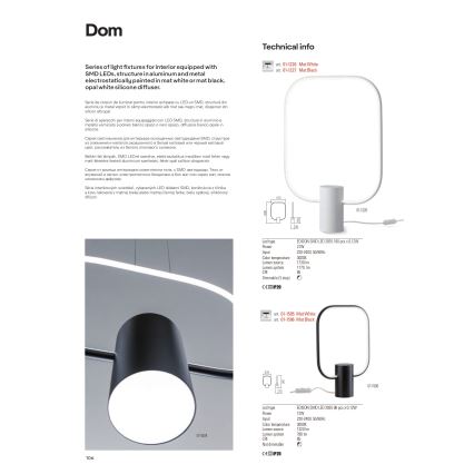 Redo 01-1227 - Ρυθμιζόμενο επιτραπέζιο φωτιστικό DOM LED/21W/230V, μαύρο
