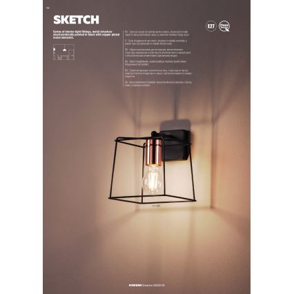 Redo 01-1265 - Κρεμαστό φωτιστικό οροφής SKETCH 3xE27/42W/230V spider