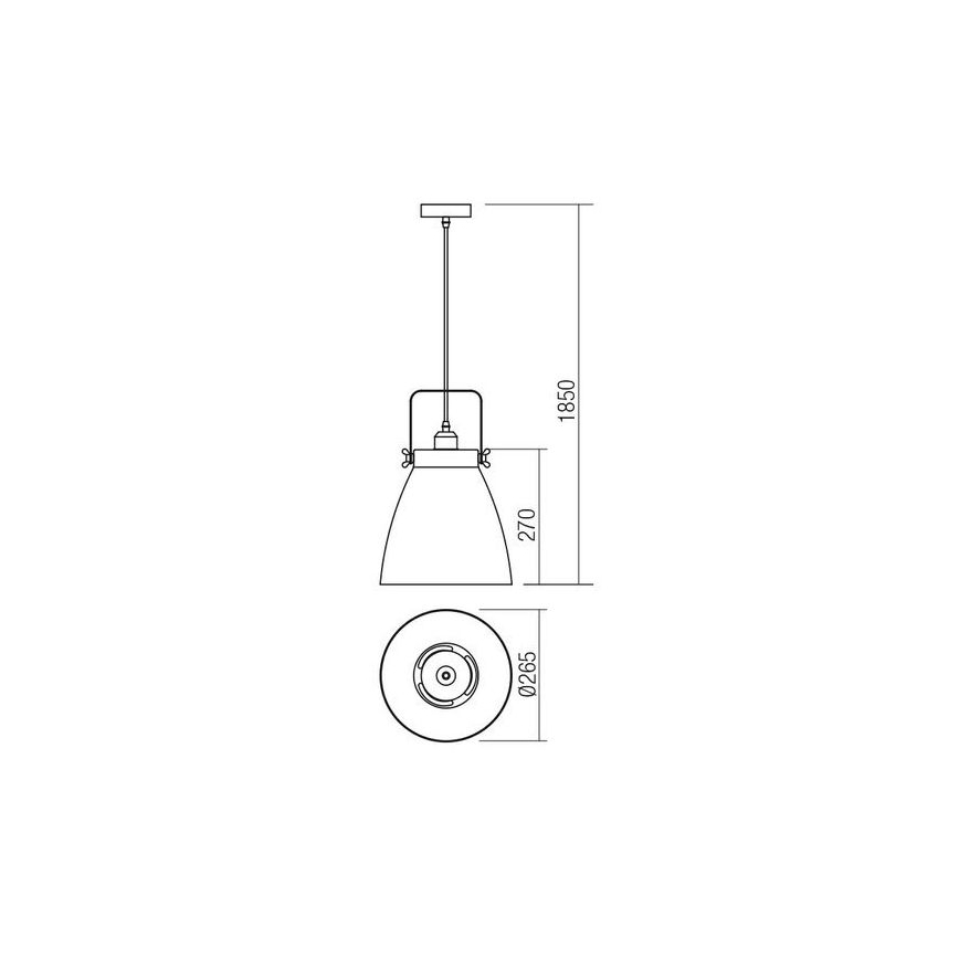 Redo 01-1275 - Κρεμαστό φωτιστικό οροφής ARNE 1xE27/42W/230V γκρι