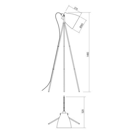 Redo 01-1276 - Επιδαπέδια λάμπα ARNE 1xE27/42W/230V μαύρο