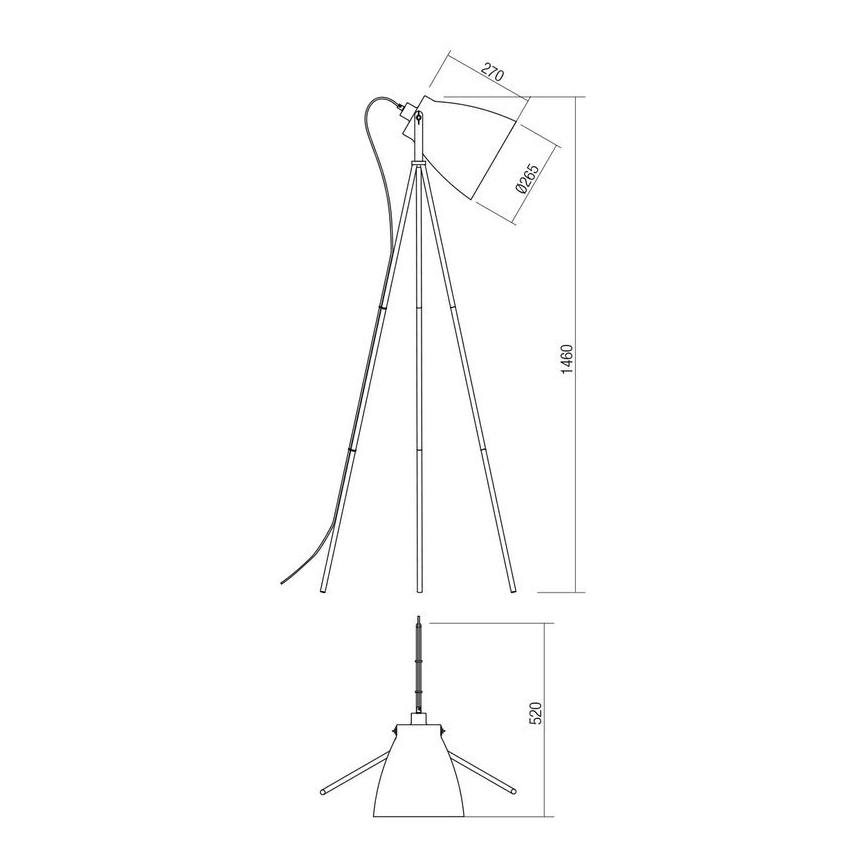 Redo 01-1276 - Επιδαπέδιο φωτιστικό ARNE 1xE27/42W/230V μαύρο