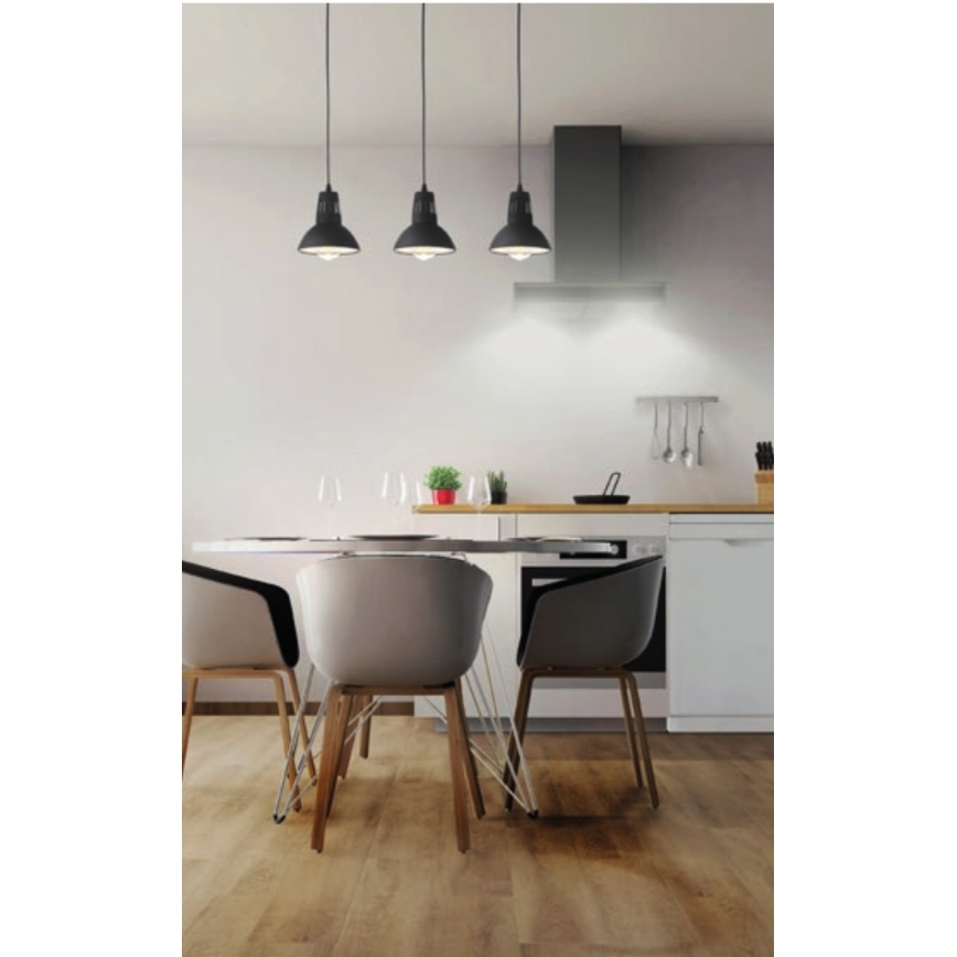 Redo 01-1279 - Κρεμαστό φωτιστικό με καλώδιο PEEP 1xE27/42W/230V, διάμ. 16,5 εκ., μαύρο