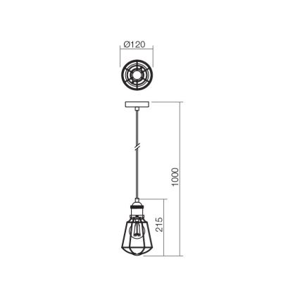 Redo 01-1301 - Πολύφωτο σε σχοινί THARU 1xE27/42W/230V