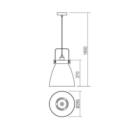 Redo 01-1311 - Κρεμαστό φωτιστικό οροφής ARNE 1xE27/42W/230V λευκό