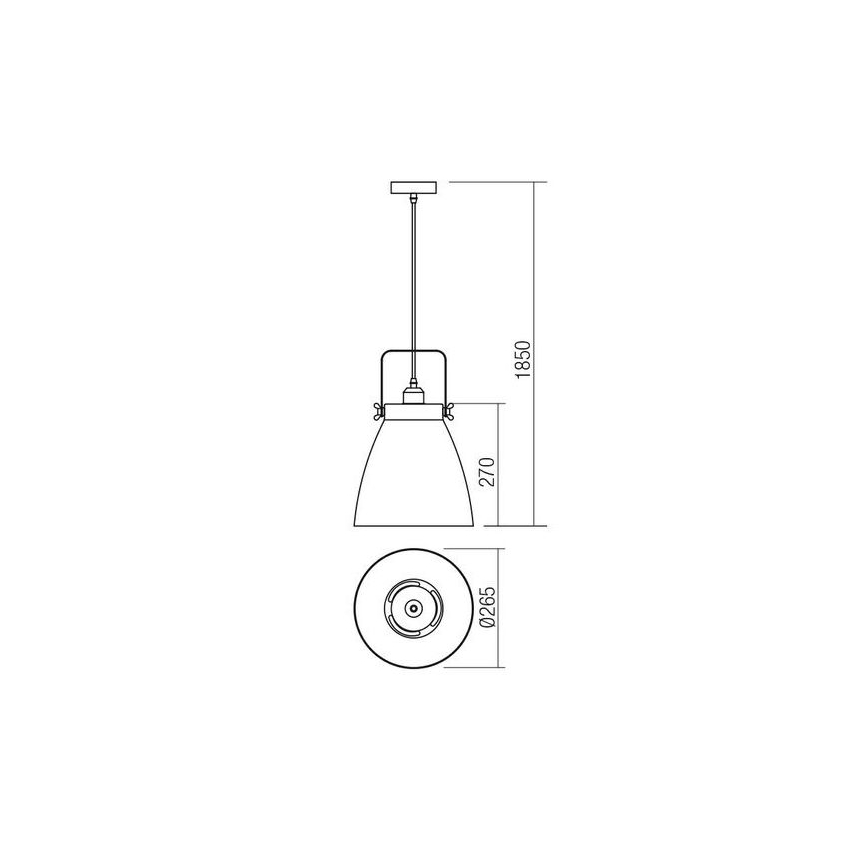 Redo 01-1311 - Κρεμαστό φωτιστικό οροφής ARNE 1xE27/42W/230V λευκό