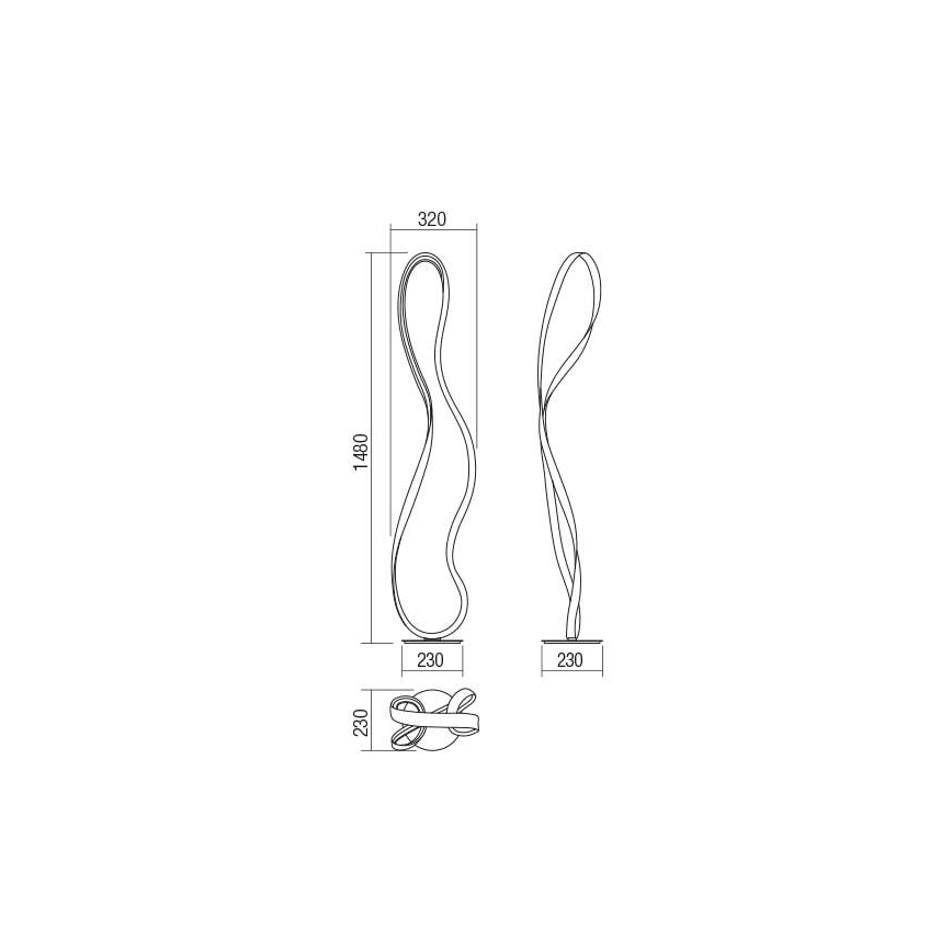 Redo 01-1417 - Φωτιστικό δαπέδου LED Dimmable NUBO 1xLED/35W/230V λευκό