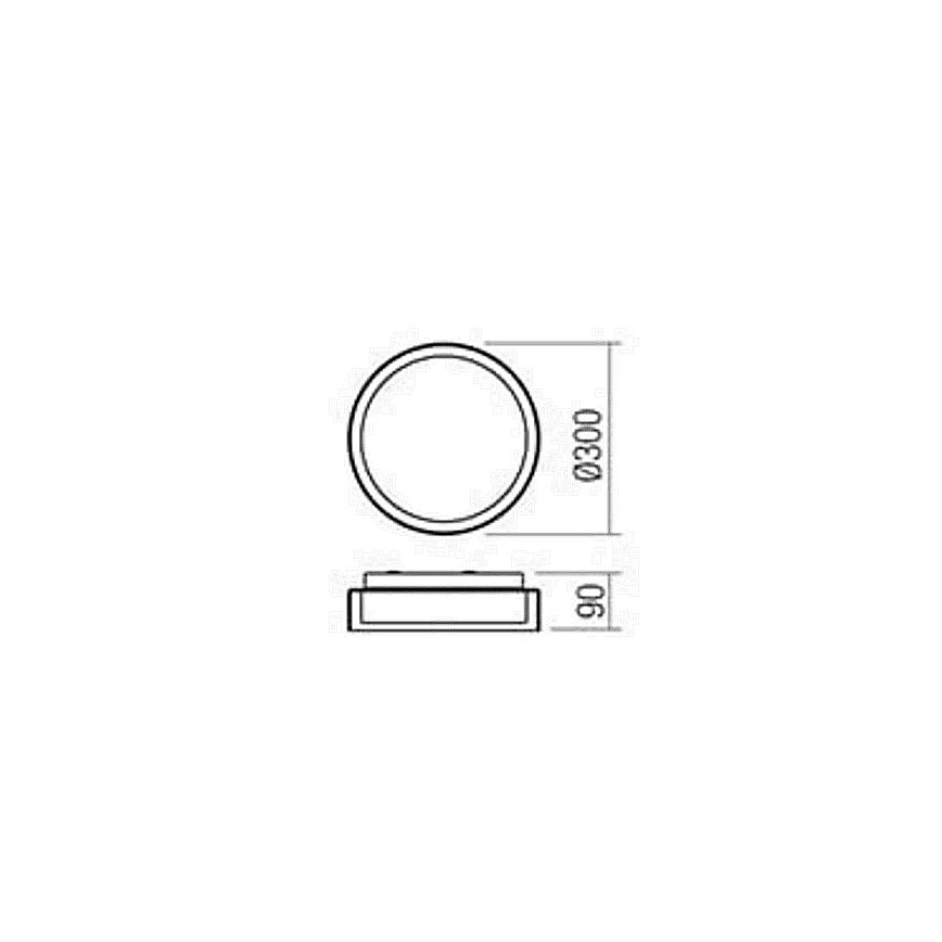 Redo 01-1453 - Φωτιστικό οροφής μπάνιου LED NAJI LED/12W/230V διάμετρος 30 cm IP44
