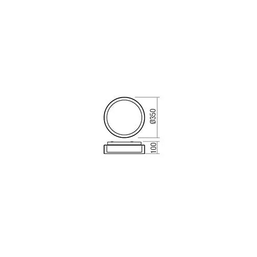 Redo 01-1454 - Φωτιστικό οροφής μπάνιου LED NAJI LED/18W/230V διάμετρος 35 cm IP44