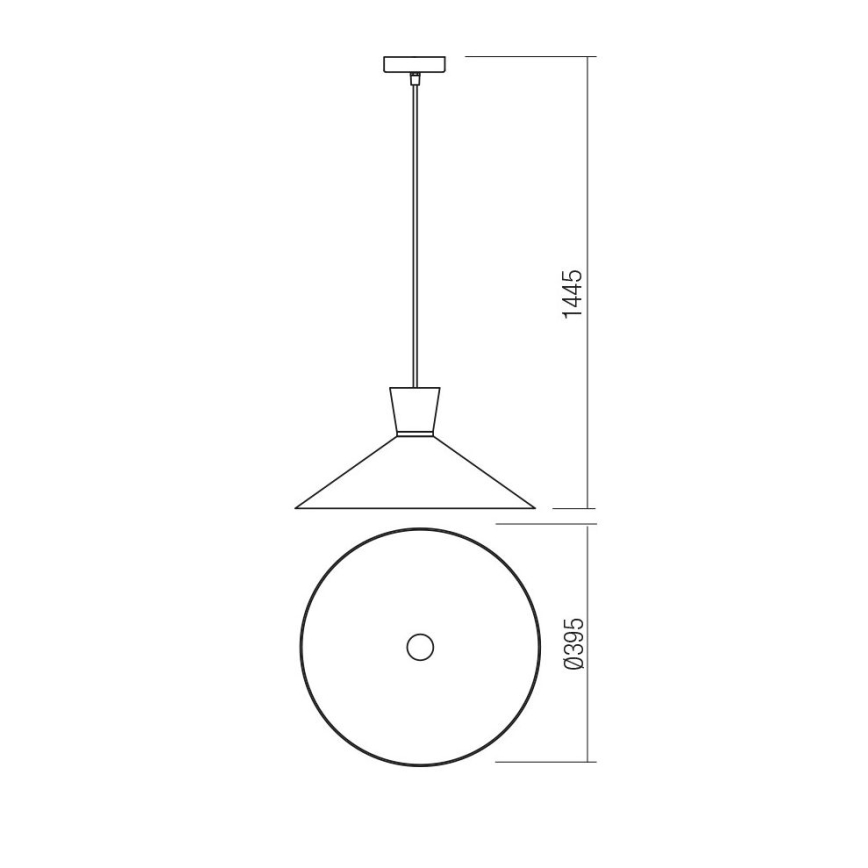 Redo 01-1461 - Κρεμαστό φωτιστικό οροφής KIMONO 1xE27/42W/230V διάμετρος 39,5 cm χαλκός