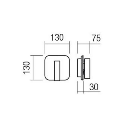 Redo 01-1491 - LED Επιτοίχιο φωτιστικό QUDA LED/6W/230V + LED/3W CRI 90 USB λευκό
