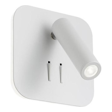 Redo 01-1491 - Επιτοίχιο φωτιστικό LED QUDA LED/6W/230V + LED/3W CRI 90 λευκό