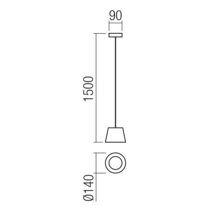 Redo 01-1495 - Κρεμαστό φωτιστικό LED με καλώδιο LOLLI LED/6W/230V, διάμετρος 14 cm, λευκό