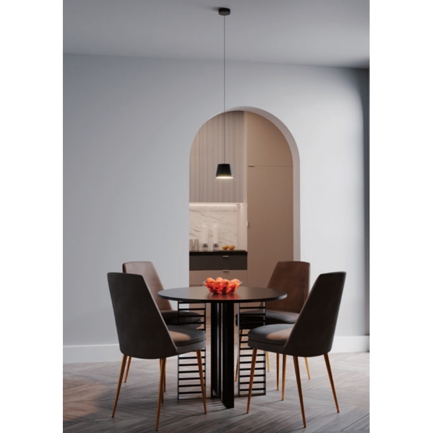 Redo 01-1496 - LED κρεμαστό φωτιστικό με καλώδιο LOLLI LED/6W/230V Ø 14 cm μαύρο