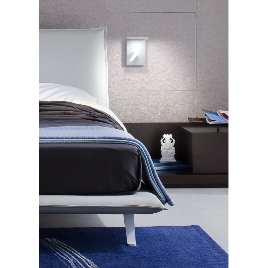 Redo 01-1499 - Φωτιστικό σποτ τοίχου LED AGOS LED/6W/230V + LED/3,2W USB λευκό