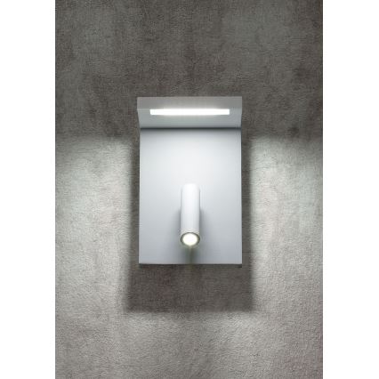 Redo 01-1499 - Φωτιστικό σποτ τοίχου LED AGOS LED/6W/230V + LED/3,2W USB λευκό