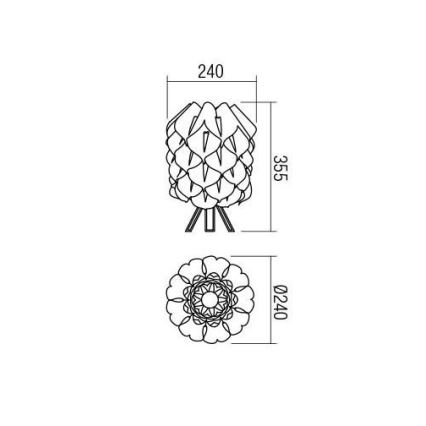 Redo 01-1523 - Eπιτραπέζιο φωτιστικό INBO 1xE27/28W/230V λευκό